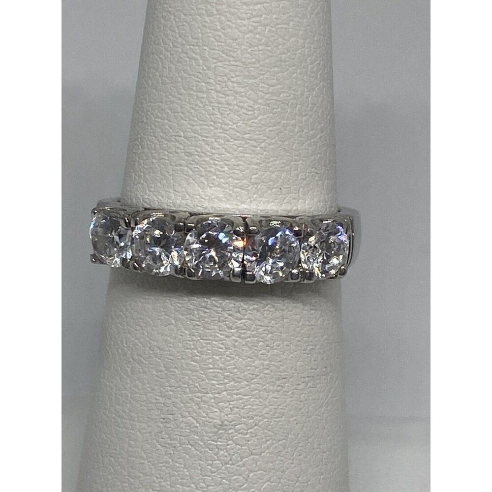 925 Sterling Silver CZ Ring Size 6